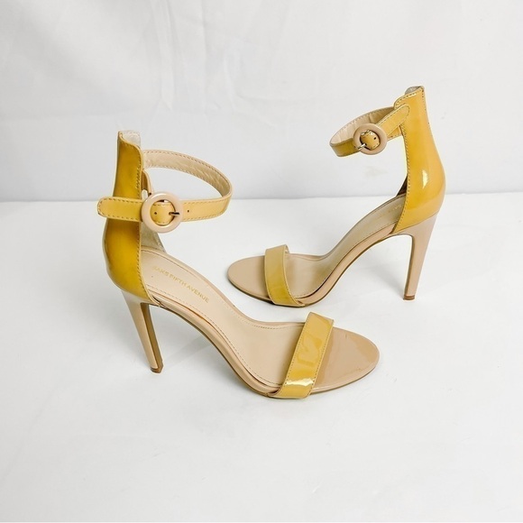 Saks 5th Avenue Charlize Strappy Nude Heels Size 6 - Picture 4 of 11